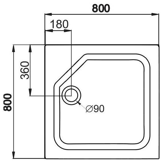 Поддон акриловый Тритон ПД21 80x80 см (каркас и панель в комплекте) - 6 Поддон акриловый Тритон ПД21 80x80 см (каркас и панель в комплекте) фото 6
