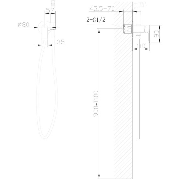 Набор для гигиенического душа Abber Weiss Insel AF8025 фото 4