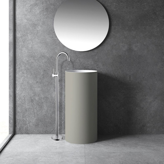 Смеситель для раковины напольный Abber Wasser Kreis AF8141, Цвет производителя: хром фото 2