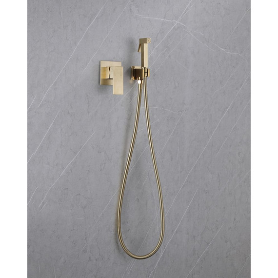 Набор для гигиенического душа Abber Daheim AF8225G, золото матовое фото 3