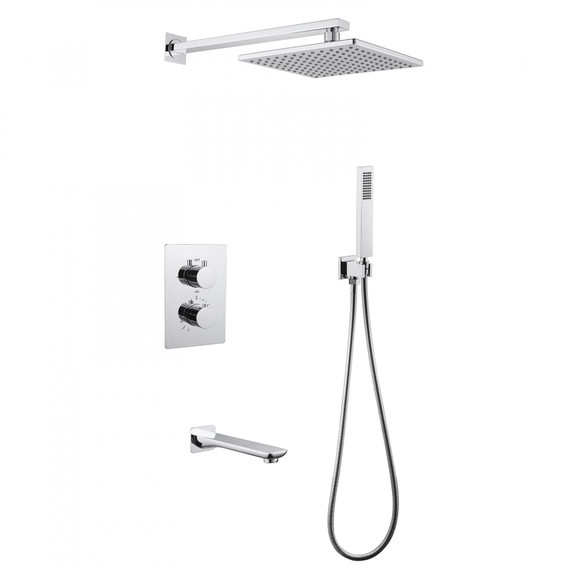 Душевая система для ванны с термостатом Abber Weiss Insel AF8050 -  Душевая система для ванны с термостатом Abber Weiss Insel AF8050 фото