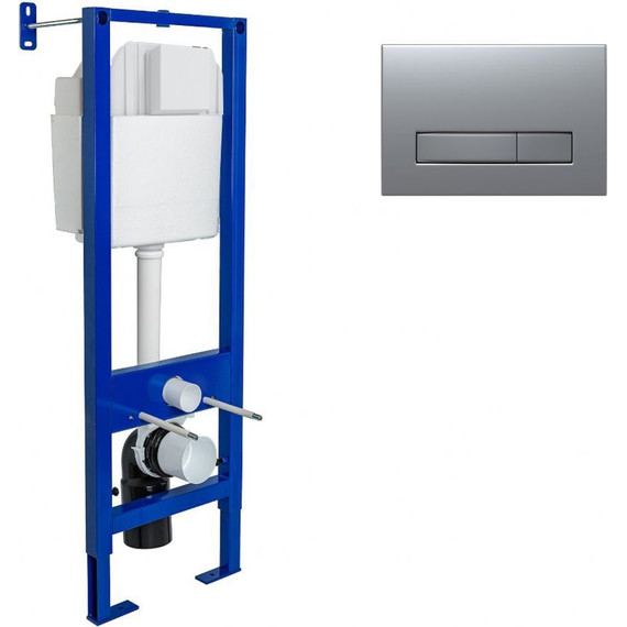 Инсталляция для унитаза Berges Wasserhaus Atom Line 410 040344 (кнопка хром матовый) фото 
