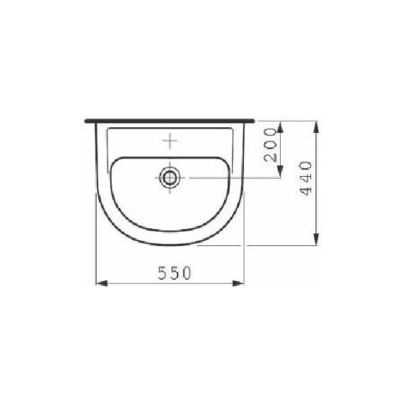 Раковина подвесная Laufen Pro 55 см 8.1095.1.000.104.1 - 6 Раковина подвесная Laufen Pro 55 см 8.1095.1.000.104.1 фото 6