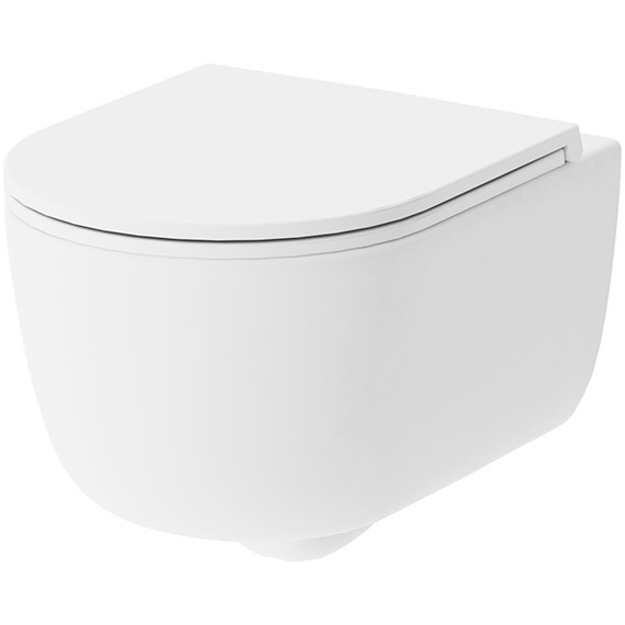 Унитаз подвесной безободковый Damixa Sirius DX86C1700SC с тонкой крышкой микролифт фото 3