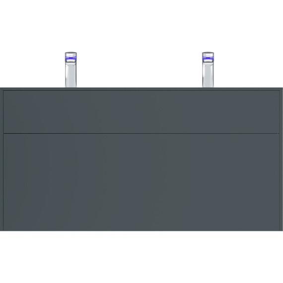 Тумба подвесная с раковиной Am.Pm Inspire 2.0 120 см M50AFHX1203GM, графит матовый фото 