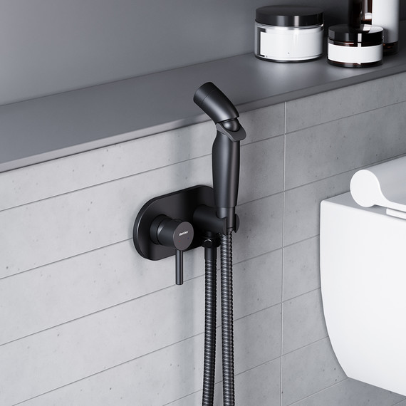 Набор для гигиенического душа Damixa Option 212000300, чёрный - 3 Набор для гигиенического душа Damixa Option 212000300, чёрный фото 3