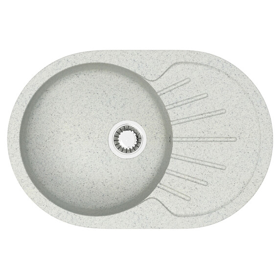 Кухонная мойка Azario Flora CS00079916, светло-серый, Цвет производителя: светло-серый фото 