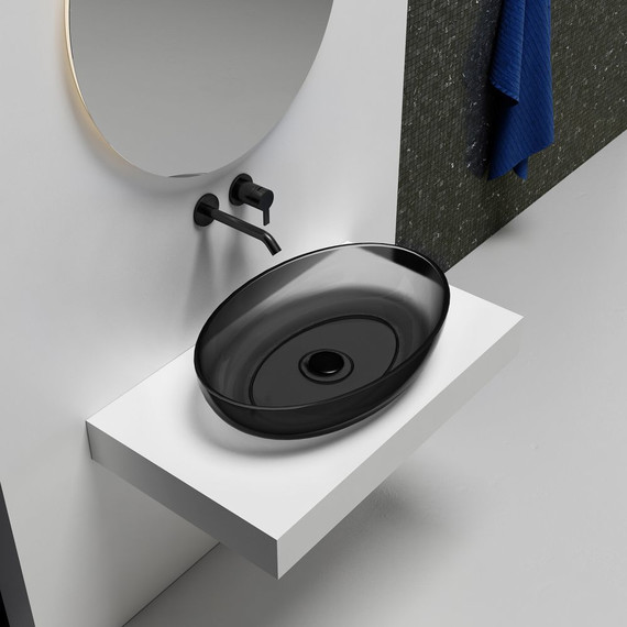 Раковина-чаша прозрачная Abber Kristall 60 см AT2801Onyx, черный - 2 Раковина-чаша прозрачная Abber Kristall 60 см AT2801Onyx, черный фото 2