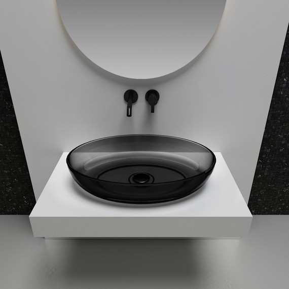 Раковина-чаша прозрачная Abber Kristall 60 см AT2801Onyx, черный - 3 Раковина-чаша прозрачная Abber Kristall 60 см AT2801Onyx, черный фото 3