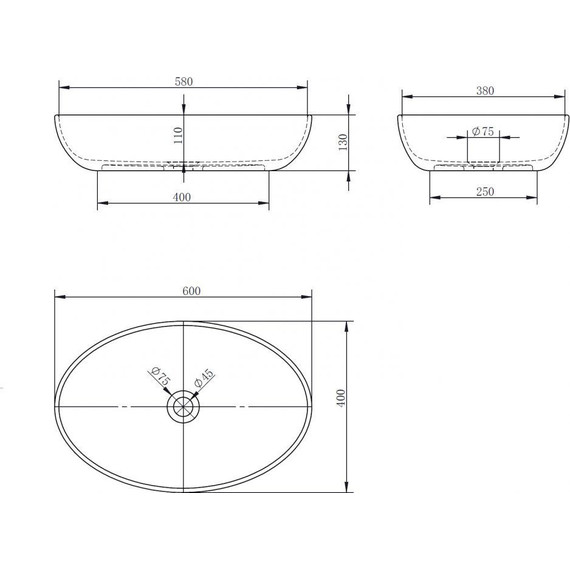 Раковина-чаша прозрачная Abber Kristall 60 см AT2801Onyx, черный - 5 Раковина-чаша прозрачная Abber Kristall 60 см AT2801Onyx, черный фото 5