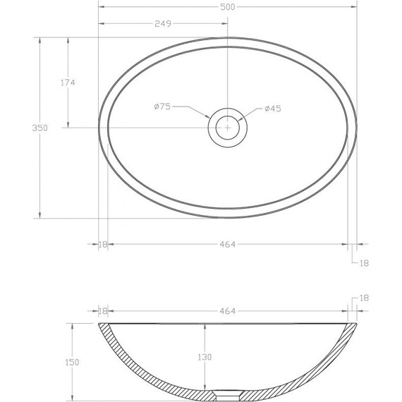Раковина-чаша прозрачная Abber Kristall 50 см AT2802Opal, красный фото 4
