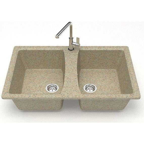 Кухонная мойка Azario Elmas CS00078334, песочный, Цвет производителя: песочный фото 2