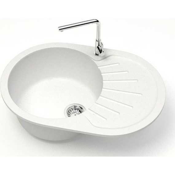 Кухонная мойка Azario Flora CS00079911, белый лёд, Цвет производителя: белый лёд фото 2