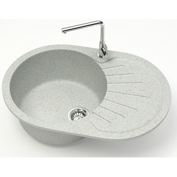 Кухонная мойка Azario Flora CS00079916, светло-серый, Цвет производителя: светло-серый фото 2