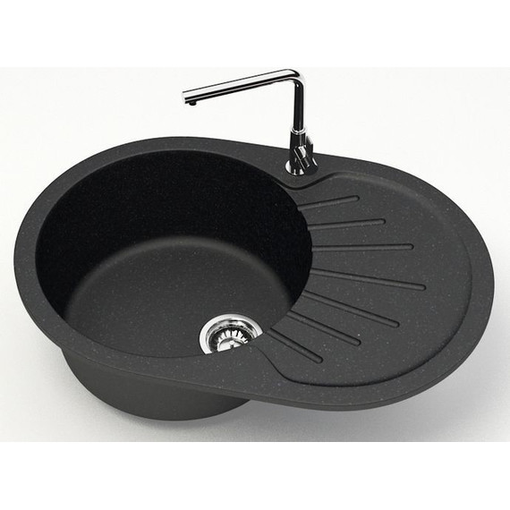 Кухонная мойка Azario Flora CS00079913, чёрный, Цвет производителя: чёрный фото 2