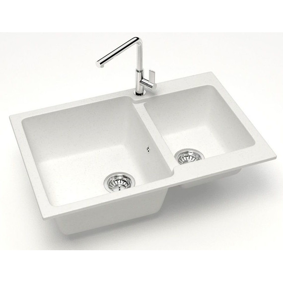 Кухонная мойка Azario Grand CS00079901, белый лёд, Цвет производителя: белый лёд фото 2