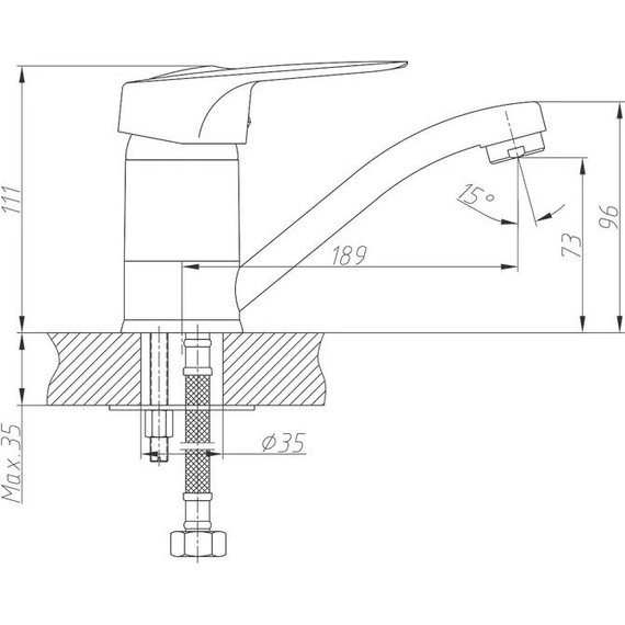Смеситель для раковины Haiba HB4503 - 2 Смеситель для раковины Haiba HB4503 фото 2