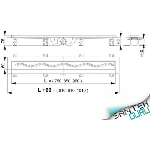 Трап Alcadrain APZ8-850M Simple (AG100101850), Цвет производителя: нержавеющая сталь/мат, Размер трапа: 850 - 3 Трап Alcadrain APZ8-850M Simple (AG100101850), Цвет производителя: нержавеющая сталь/мат, Размер трапа: 850 фото 3