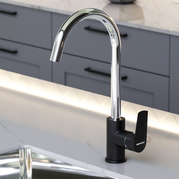 Смеситель для кухни Damixa Origin Balance 790720000, хром/чёрный, Цвет производителя: чёрный фото 2