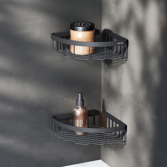 Полка угловая AM.PM Sense A7452222, цвет чёрный фото 2