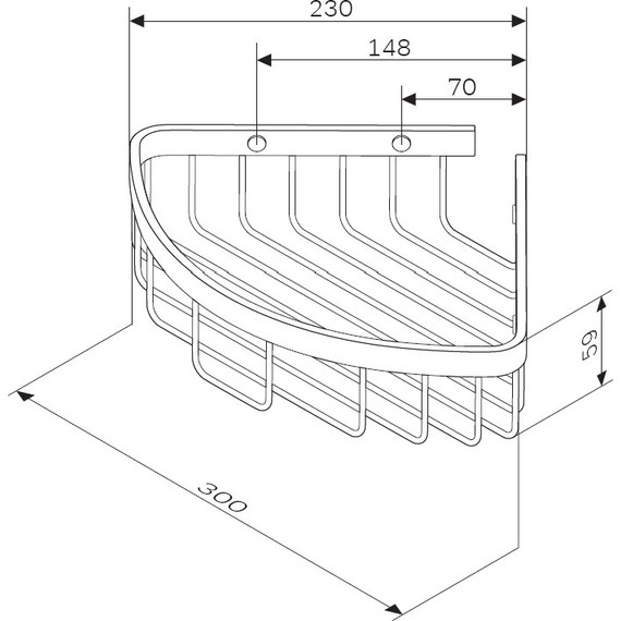 Полка угловая AM.PM Sense A7452122, цвет чёрный фото 7