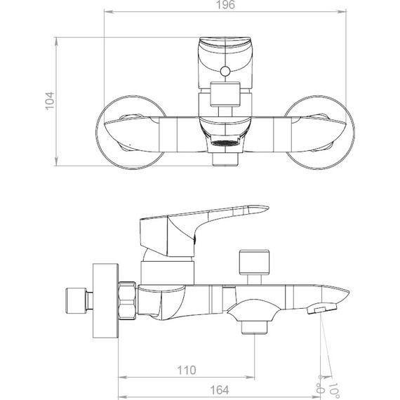 Смеситель для ванны RedBlu by Damixa Palace Grand 461000000 фото 6