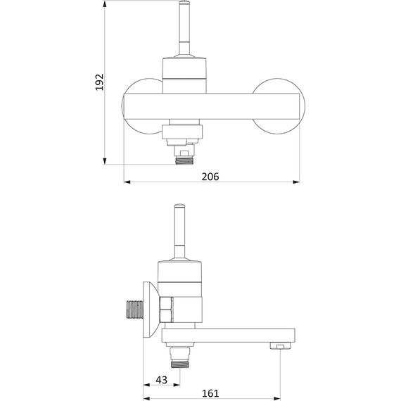 Смеситель для ванны Damixa Arc 291000300, чёрный, Цвет производителя: чёрный фото 5