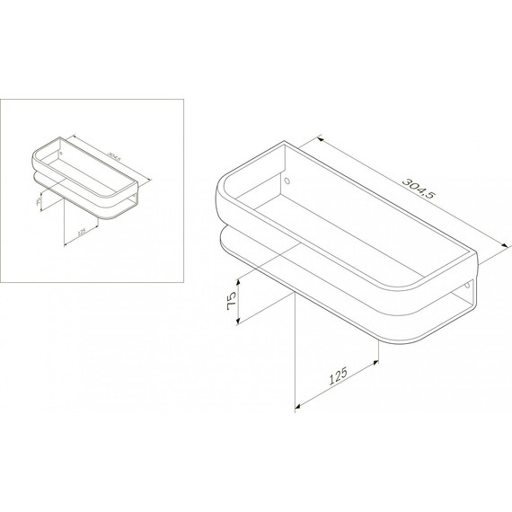Полка AM.PM Sensation A3034800 - 7 Полка AM.PM Sensation A3034800 фото 7