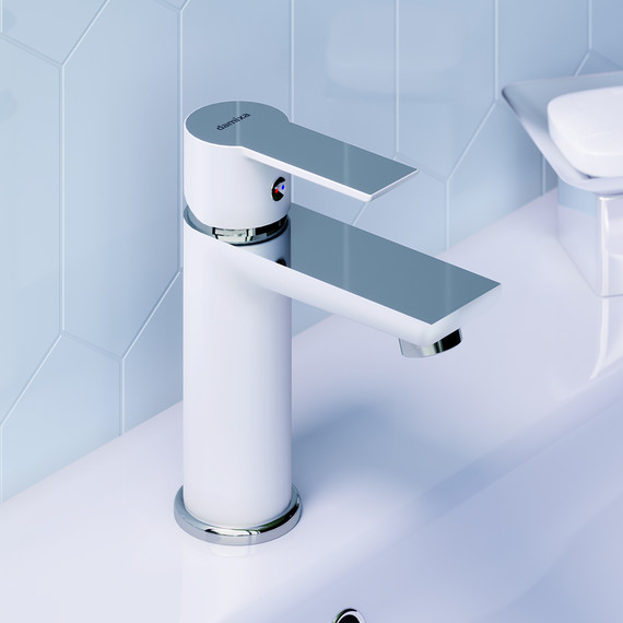 Смеситель для раковины RedBlu by Damixa Origin Elegance 840210000, белый фото 2