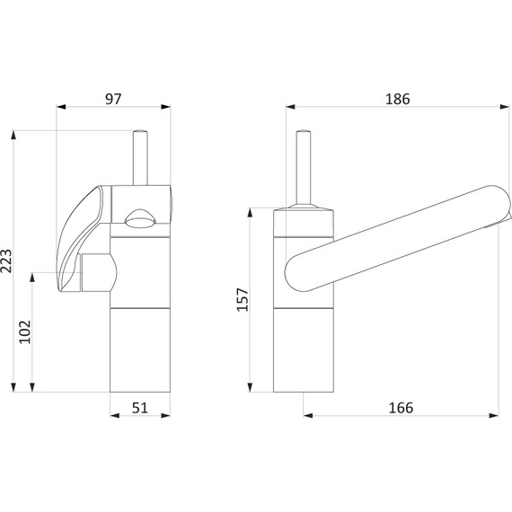 Смеситель для раковины Damixa Arc 290217464, Цвет производителя: хром фото 9