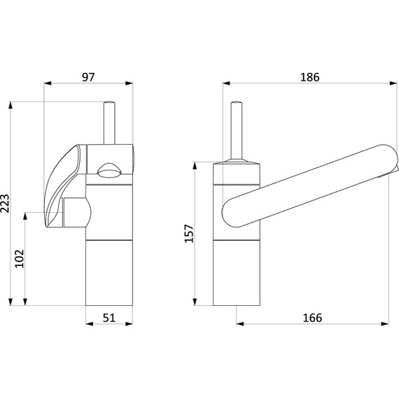 Смеситель для раковины Damixa Arc 290217364, чёрный, Цвет производителя: чёрный фото 5
