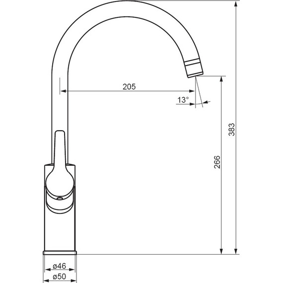 Смеситель для кухни Damixa Eclipce 310721000, Цвет производителя: хром фото 5