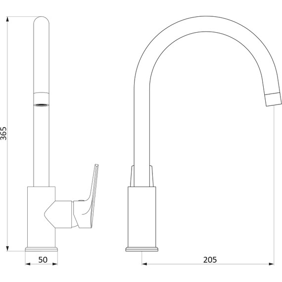 Смеситель для кухни Damixa Origin Balance 790720000, хром/чёрный, Цвет производителя: чёрный фото 7