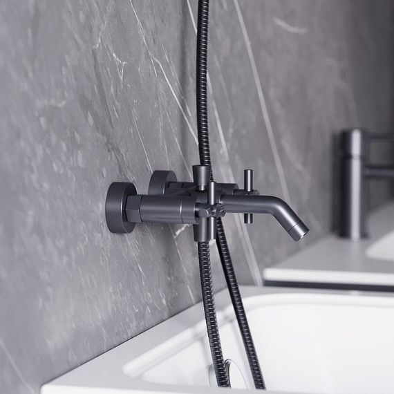 Смеситель для ванны RedBlu by Damixa Neo Classic Graphite 271000000, графит, Цвет производителя: графит фото 3