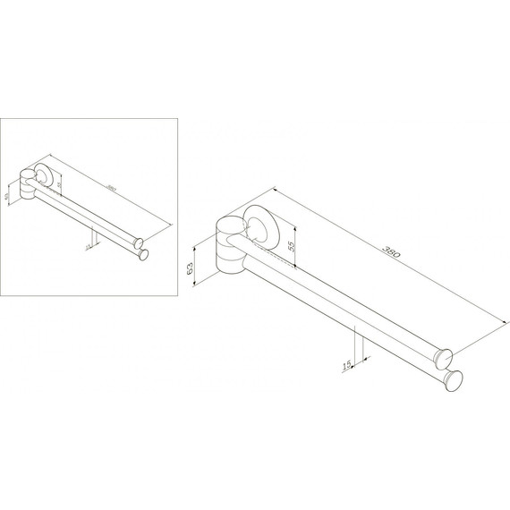Держатель для полотенца AM.PM Like A8032600 - 8 Держатель для полотенца AM.PM Like A8032600 фото 8