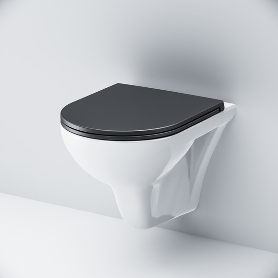 Унитаз подвесной Am.Pm GemFlashClean C901700SCmb с сиденьем микролифт - 5 Унитаз подвесной Am.Pm GemFlashClean C901700SCmb с сиденьем микролифт фото 5