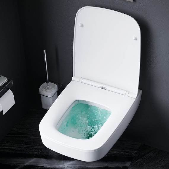 Унитаз подвесной Am.Pm Inspire V2.0 FlashClean C50A1700SC с сиденьем микролифт, Цвет производителя: белый - 4 Унитаз подвесной Am.Pm Inspire V2.0 FlashClean C50A1700SC с сиденьем микролифт, Цвет производителя: белый фото 4