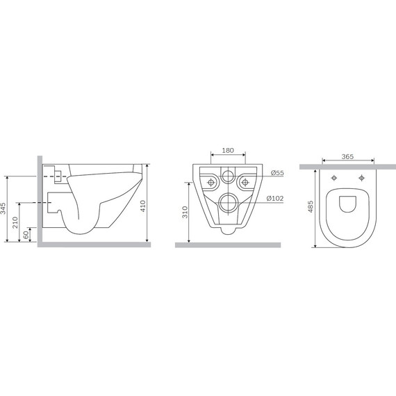 Унитаз подвесной Am.Pm Spirit V2.0 FlashClean C701700SC с сиденьем микролифт фото 9