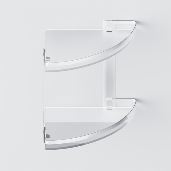 Стеклянная полка угловая AM.PM Sense A7456200 - 5 Стеклянная полка угловая AM.PM Sense A7456200 фото 5