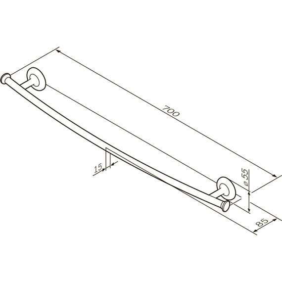 Полотенцедержатель AM.PM Like 70 см A80346400 - 8 Полотенцедержатель AM.PM Like 70 см A80346400 фото 8