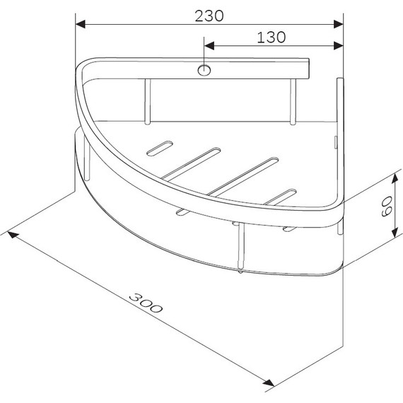 Полка угловая AM.Pm Sense A7454222, цвет чёрный фото 7
