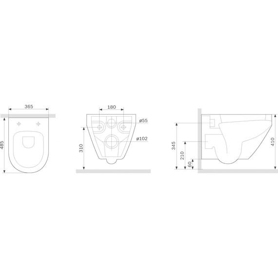 Унитаз подвесной Am.Pm Spirit V2.0 FlashClean C701700MBSC с сиденьем микролифт, черный матовый - 14 Унитаз подвесной Am.Pm Spirit V2.0 FlashClean C701700MBSC с сиденьем микролифт, черный матовый фото 14