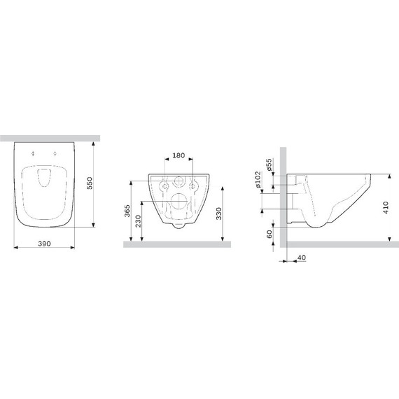Унитаз подвесной Am.Pm Inspire V2.0 FlashClean C50A1700MBSC с сиденьем микролифт, черный матовый, Цвет производителя: чёрный матовый фото 14