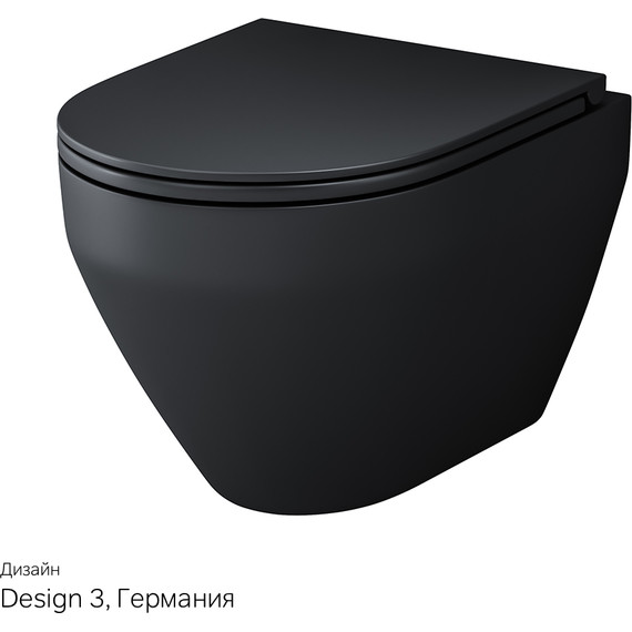 Унитаз подвесной Am.Pm Spirit V2.0 FlashClean C701700MBSC с сиденьем микролифт, черный матовый - 9 Унитаз подвесной Am.Pm Spirit V2.0 FlashClean C701700MBSC с сиденьем микролифт, черный матовый фото 9