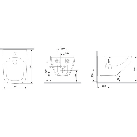 Биде подвесное Am.Pm Inspire V2.0 C50A3411WH фото 7