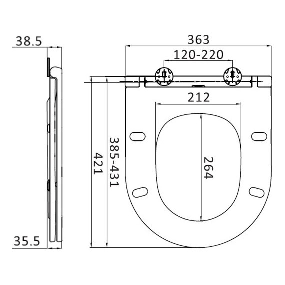 Сиденье с крышкой для унитаза Am.Pm Spirit V2.0 микролифт C707857WH - 3 Сиденье с крышкой для унитаза Am.Pm Spirit V2.0 микролифт C707857WH фото 3