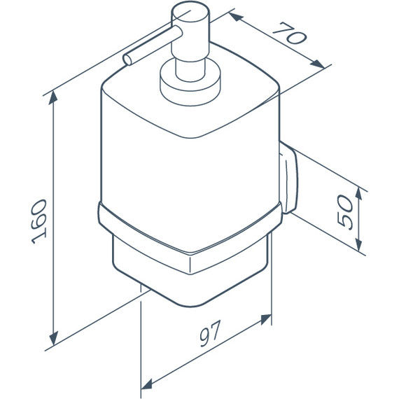 Дозатор для жидкого мыла AM.PM Gem A9036922, цвет чёрный фото 8