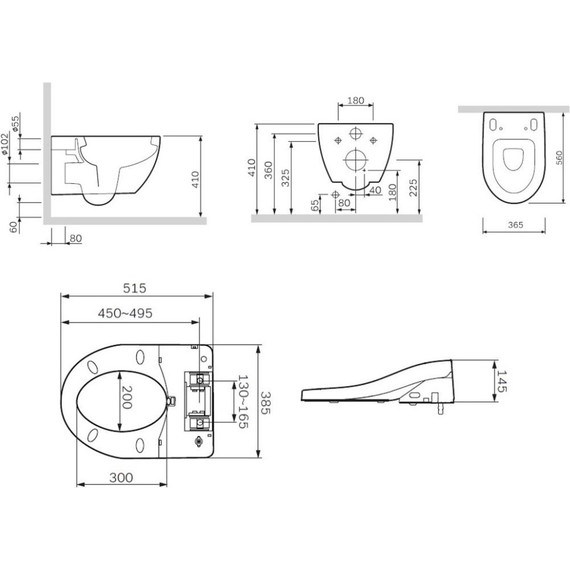 Унитаз подвесной Am.Pm Awe Clean Care C111739SC с электронной крышкой-биде фото 16