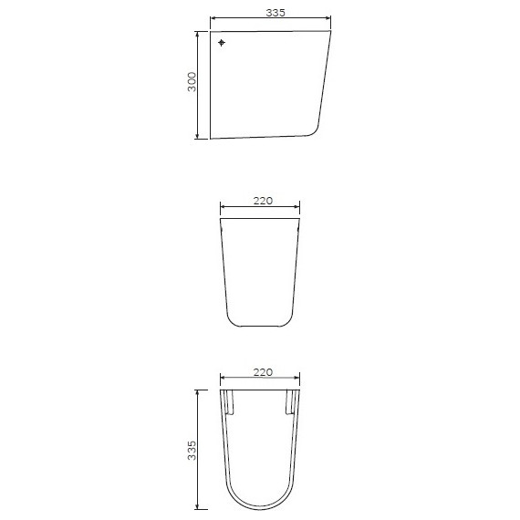 Полупьедестал Am.Pm Like C804970WH фото 3