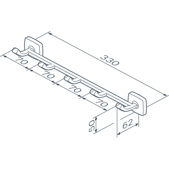 Набор крючков для полотенец AM.PM Gem A9035922, цвет чёрный фото 8